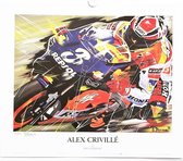 Lithografie - Eric Jan Kremer - Alex Crivillé - Honda NSR500 #3 - 1 van 250
