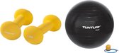 Tunturi - Fitness Set - Neopreen Dumbbellset 2 x 1,5 kg  - Gymball Zwart 75 cm