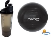 Tunturi - Fitness Set - Shakebeker - Gymball Zwart 75 cm