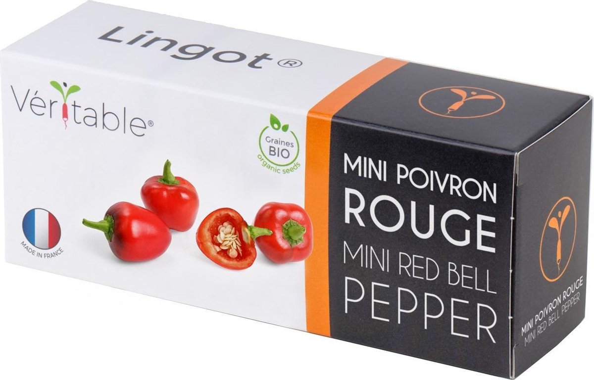 Véritable® Lingot® Organic mini red Pepper - BIO MINI RODE PEPERS navulling voor alle Véritable® binnenmoestuin-toestellen