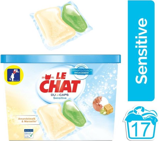 Bol Com Le Chat Duo Caps Sensitive Wascapsules Wasmiddel Capsules Voordeelverpakking 6 X