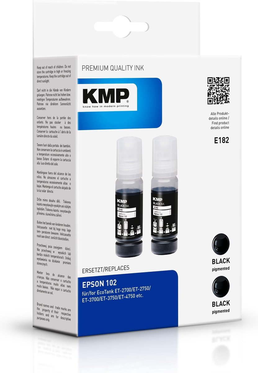 KMP E182 inktcartridge 2 stuk(s) Compatibel Zwart