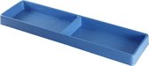 Datona® Vakverdeling lang met 2 compartimenten - 5 stuks - Blauw