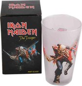 Iron Maiden Trooper Unisex Bierglas - wit - Standard