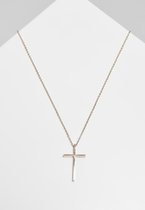 Urban Classics - Big Basic Cross Necklace gold one size Ketting - Goudkleurig