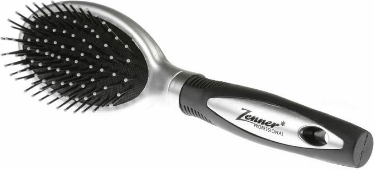 Zenner Haarborstel Professional Ovaal Zwart-zilver