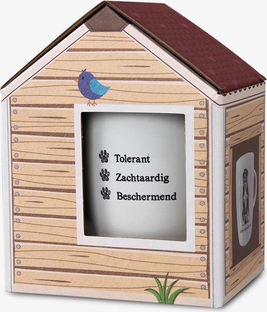 Mug - Chien - Cadeau - Berner - Rempli d'un mélange de bonbons emballé - Dans une boîte cadeau avec ruban de couleur