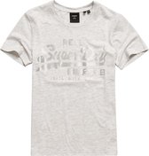 Superdry Dames tshirt Tonal T-shirt met Vintage logo en satijn