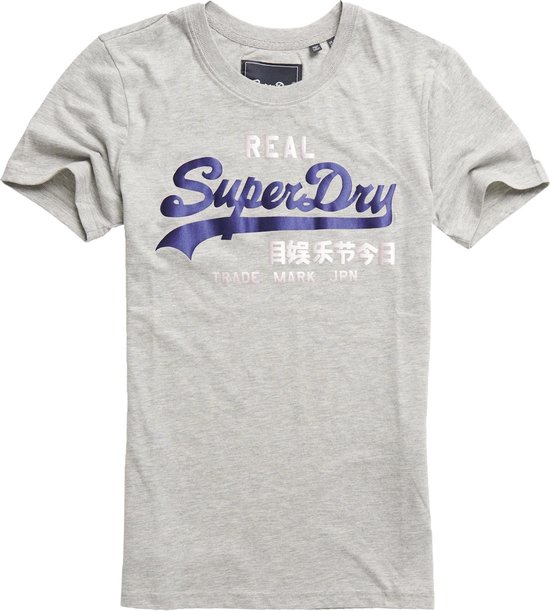 Superdry Vintage Logo Duo Satin  Dames T-shirt - Maat L