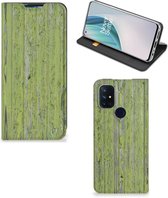 Telefoon Hoesje OnePlus Nord N10 5G Wallet Case Green Wood