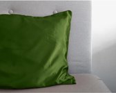 2x Luxe Glans Satijn Kussenslopen Groen | 60x70 | Goed Voor De Haar En Huid | Tegen Acne En Onzuiverheden
