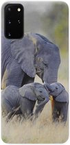 ADEL Siliconen Back Cover Softcase Hoesje Geschikt voor Samsung Galaxy S20 - Olifant Familie