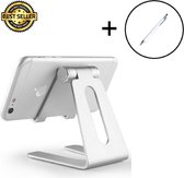 Rayor® - Universele Telefoonhouder iPhone - Samsung - iPad - Verstelbaar - Standaard - Zilver - Metaal - Verstelbaar - Smartphone/Tablet Holder + GRATIS Touchscreen Pen