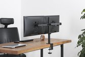 Monitor arm 2 schermen - Audizio MAD20 monitor beugel 2 schermen - 13 t/m 32 inch - Draaibaar & kantelbaar - Universeel - Zwart