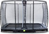 EXIT Elegant Premium inground trampoline rechthoek 244x427cm met Deluxe veiligheidsnet- zwart