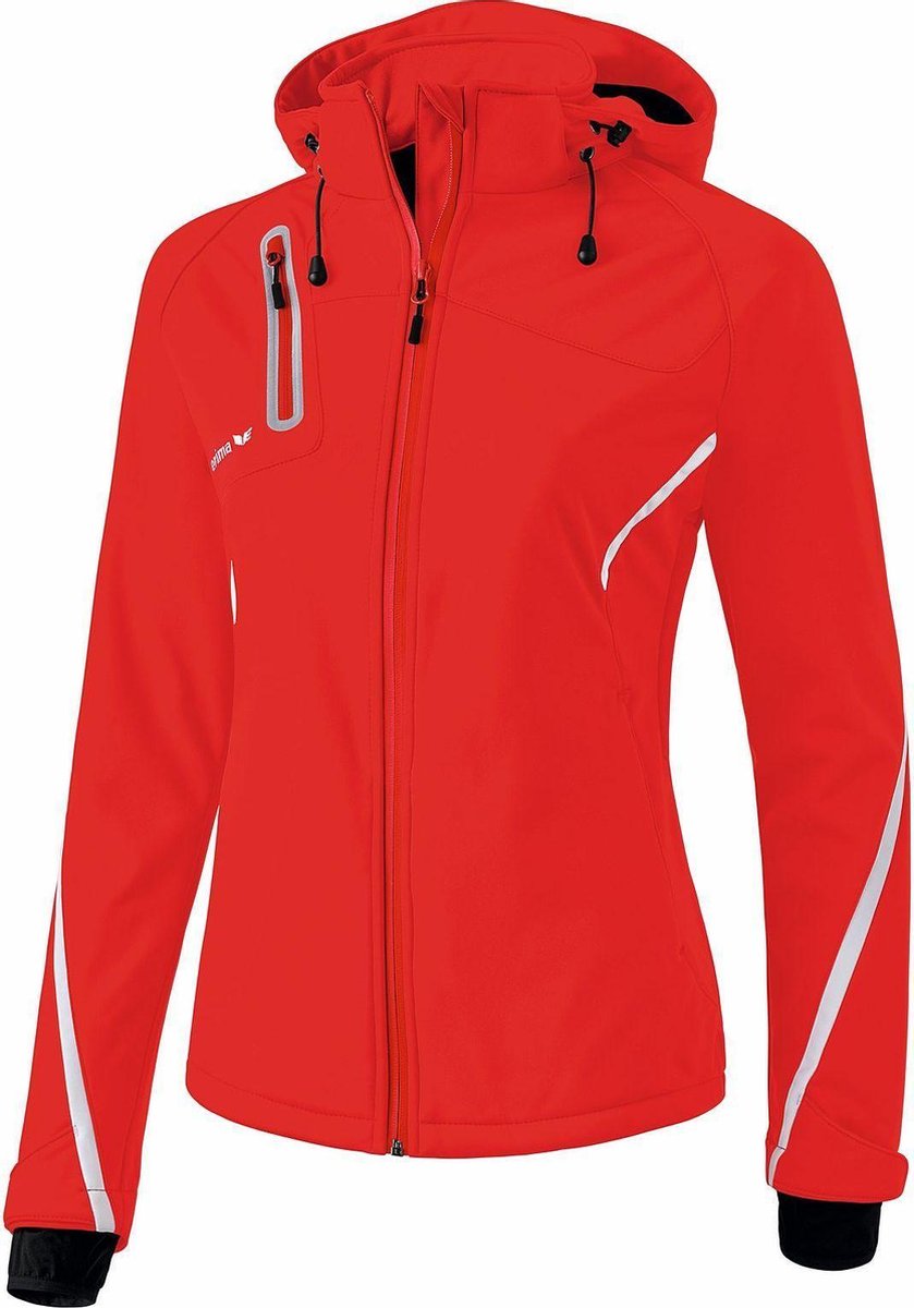 Erima Function Softshell Jack Dames - Rood / Wit | Maat: 40