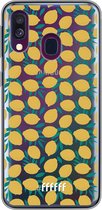 6F hoesje - geschikt voor Samsung Galaxy A40 -  Transparant TPU Case - Lemons #ffffff