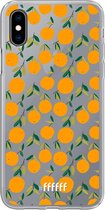 6F hoesje - geschikt voor iPhone X -  Transparant TPU Case - Oranges #ffffff