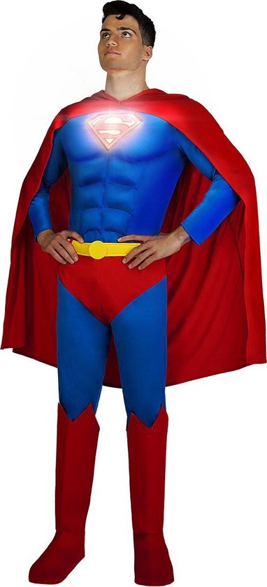 FUNIDELIA Superman Lights On! kostuum voor mannen - Maat: XL - Blauw