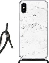 iPhone X hoesje met koord - Pearly Marble