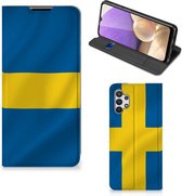 Telefoon Hoesje Geschikt voor Samsung Galaxy A32 5G Flipcase Zweedse Vlag