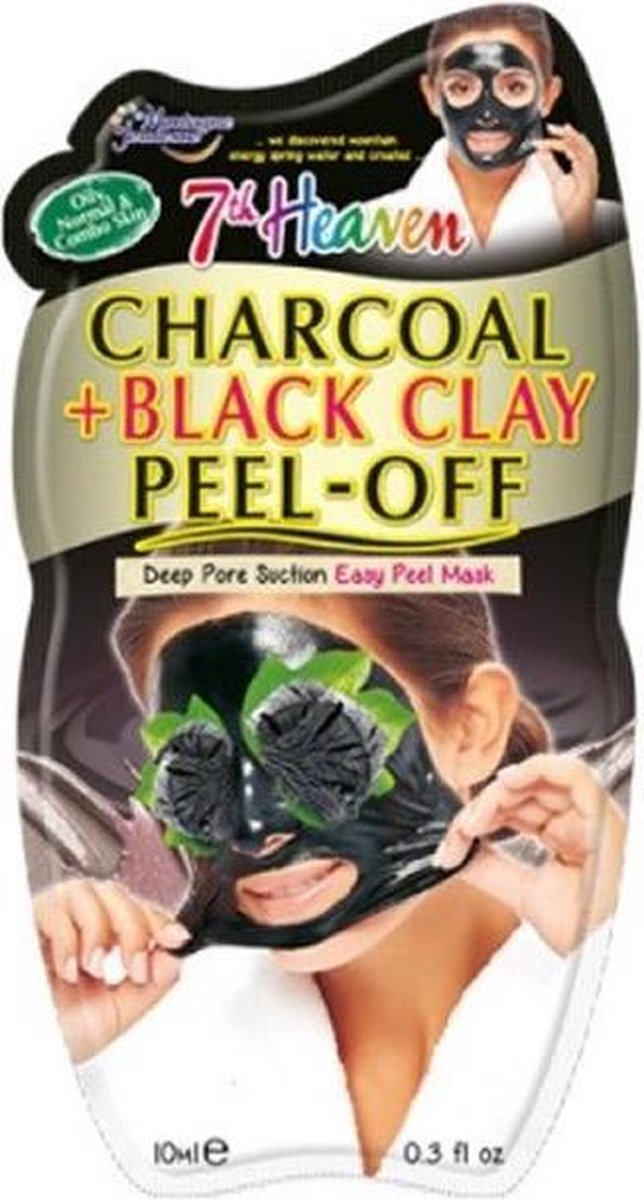 7th Heaven Peel-off Charcoal + Black Clay Mask 10 Ml