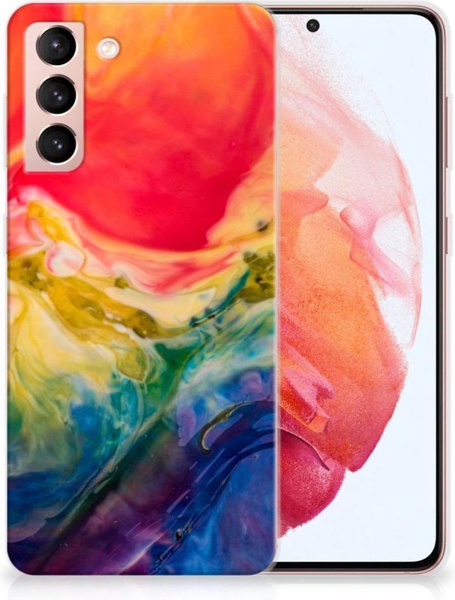 Hoesje maken Samsung Galaxy S21 Watercolor Dark