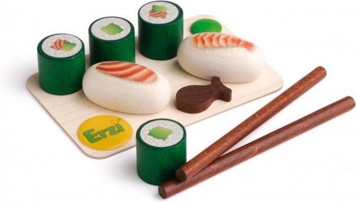 Sushi van hout (11 delig) | Erzi | Mini set - Erzi