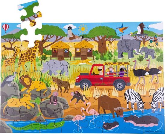 Afbeelding van het spel Bigjigs African Adventure Floor Puzzle (48 piece)