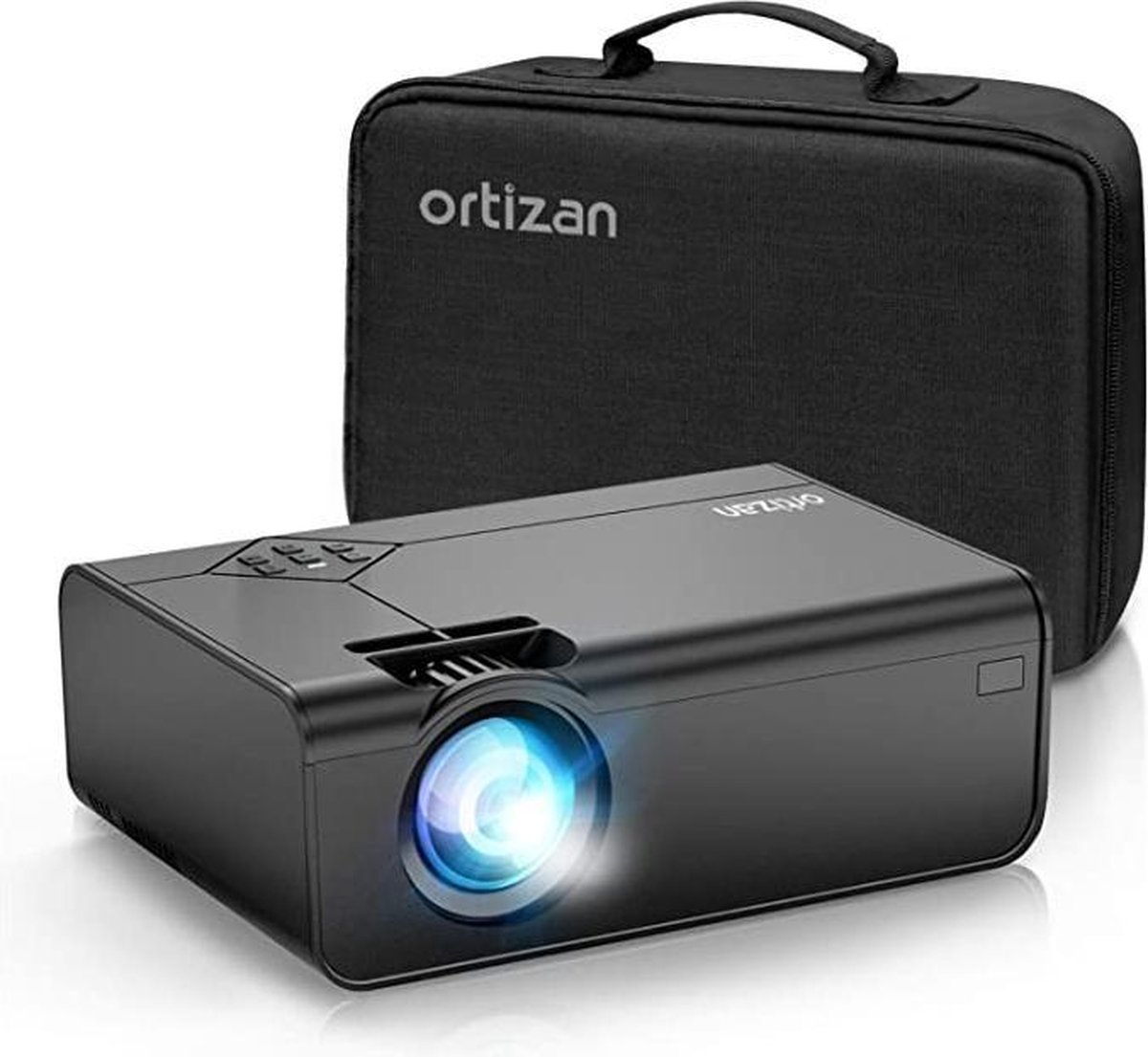 "Mini Beamer - Ozan Mini beamer, draagbare home theater beamer met 1080p Full HD, 5000 lumen en 180"