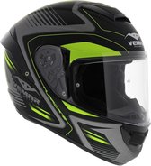 Vemar Motorhelm Hurricane Laser mat antraciet zwart geel XL