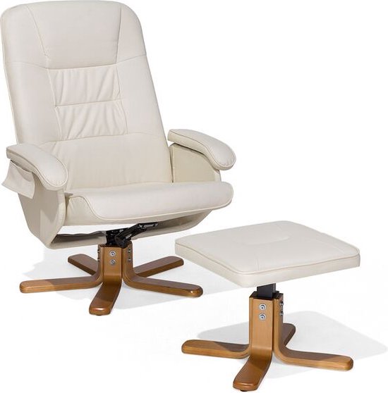Beliani RELAXPRO - Chaise de bureau - beige - cuir artificiel