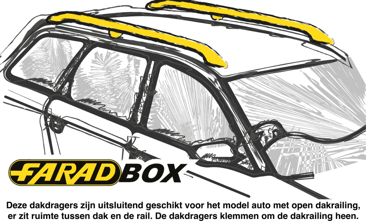 Farad Dakdragers - Chevrolet Captiva 2006 t/m 2018 - Open Dakrail - Staal - Luxset