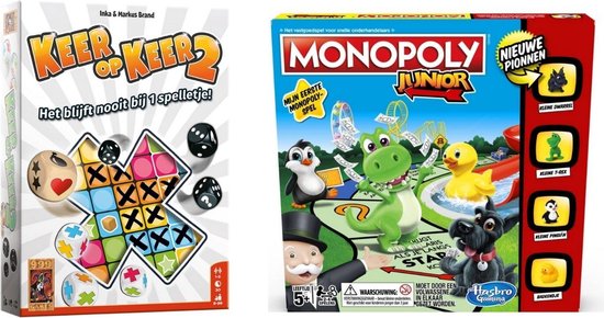 Afbeelding van het spel Spellenset - 2 stuks - Keer op Keer 2 & Monopoly Junior
