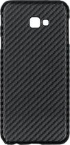 Carbon Hardcase Backcover Samsung Galaxy J4 Plus hoesje - Zwart