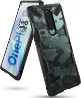 Ringke Fusion X Design Backcover OnePlus 8 hoesje - Camo Zwart