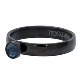 iXXXi Vulring Zirconia 1 Stone Blue Zwart | Maat 18 | Maat