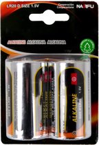 Batterij - Aigi Xixu - LR20/D - 1.5V - Alkaline Batterijen - 2 Stuks - BES LED