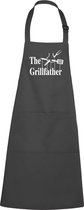 mijncadeautje - luxe keukenschort - The Grillfather - chique grijs