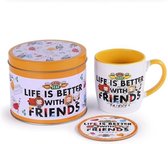 Friends - Life is Better - Mug & Coaster in metal tin