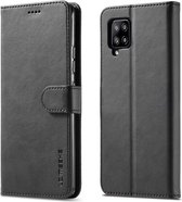 LC.IMEEKE Luxe Book Case - Geschikt voor Samsung Galaxy A42 Hoesje - Zwart