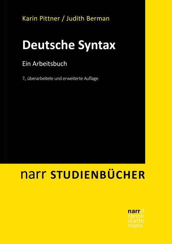 narr STUDIENBÜCHER - Deutsche Syntax - cover