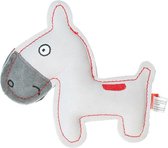 Tiny Doodles Doggy - Doodles Donkey- Hondenspeelgoed - Honden speeltje met piep - Lichtgrijs - 17 cm
