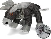 Elegant Moose - honden speelgoed - hondenknuffel met piep - 29 x 23 x 25 cm - Grijs