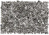 Rocailles, afm 15/0 mm, d: 1,7 mm, grey metal, 500gr, gatgrootte 0,5-0,8 mm