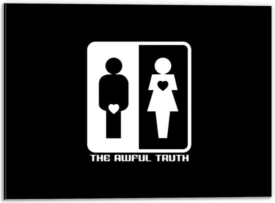 Dibond - ''The Awful Truth'' over Mannen en Vrouwen - 40x30cm Foto op Aluminium (Met Ophangsysteem)