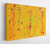 Onlinecanvas - Schilderij - Photo Yellow Abstract Painting Art Horizontal Horizontal - Multicolor - 30 X 40 Cm