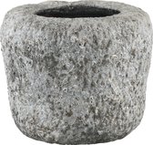 PTMD Festa grey ceramic rock pot round l