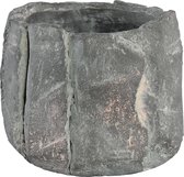 PTMD  roc grijs cement pot steen afwerking rond m