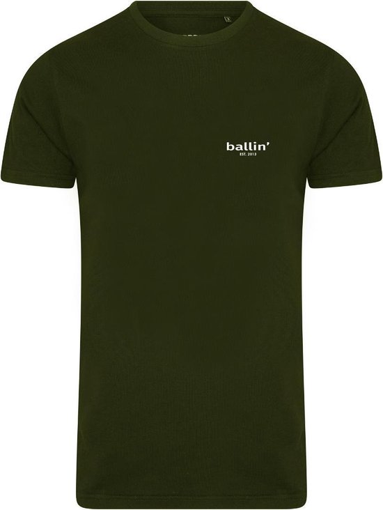 Ballin Est. 2013 - Heren Tee SS Small Logo Shirt - Groen - Maat XL